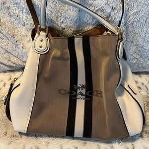 Brown and Tan Coach Bag